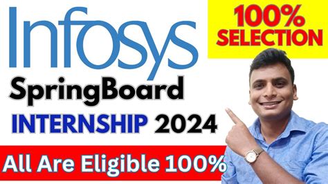 Infosys Springboard Internship 2024 100 Internship Milegi Infosys