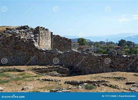 Ruins Of Ancient Acropolis Of Tiryns Stock Photo Image Of Labors