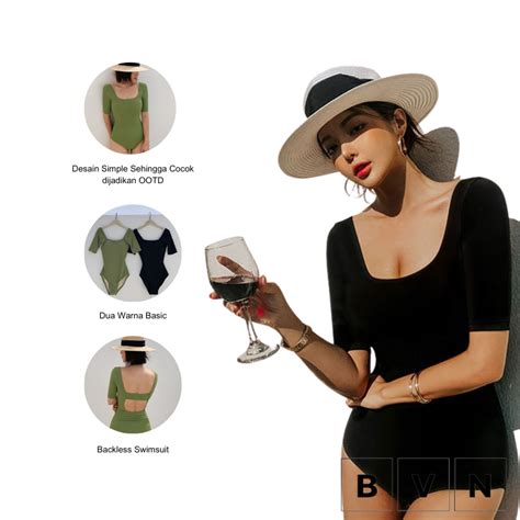 Jual Bvn Swimsuit Set Bikini Baju Renang Wanita One Piece Fashion Import Shopee Indonesia