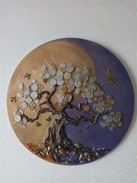 Coin Crafts, DIY World Coins Foreign Coins, Coin Art, lucky coin tree ...