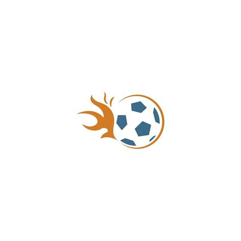 Fußball fußball symbol logo design Premium Vektor