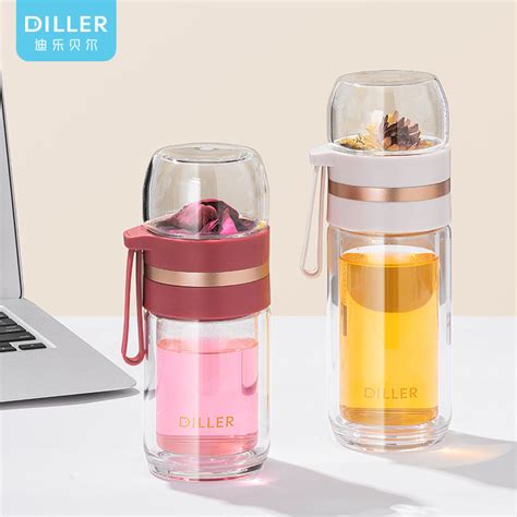 Custom Logo Eco Friendly High Borosilicate Glass Water Bottle With Tea