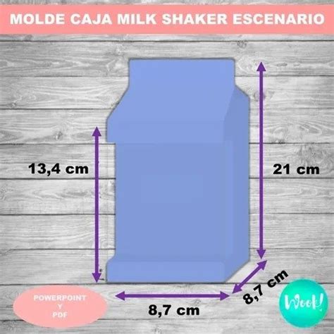 Kit Imprimible Molde Caja Milk Shaker Escenario Editable Wook Imprimibles