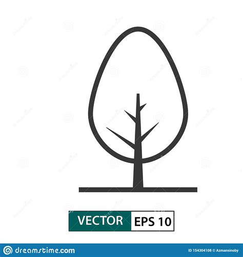 Icono Del Rbol Estilo Del Esquema Ilustraci N EPS 10 Del Vector Stock