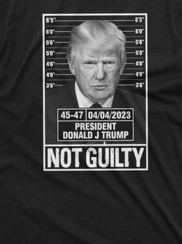 Donald Trump Police Mugshot Photo T Shirt Not Guilty 45 47 Tee Shirt