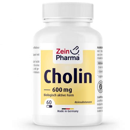 ХОЛИН / CHOLINE – ZeinPharma (60 капс) - Аптеки 36.6