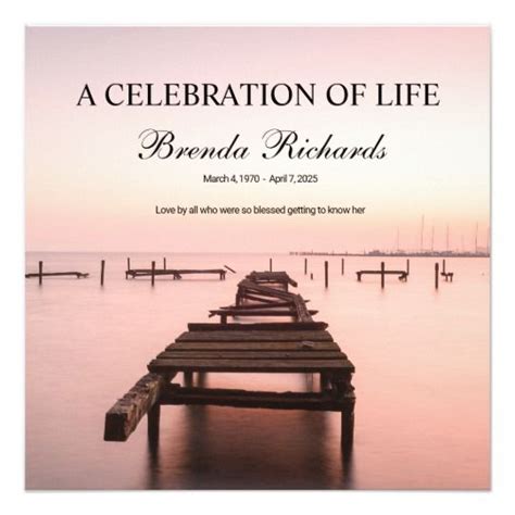 Celebration Of Life Invitations Templates Free Celebrating The Life