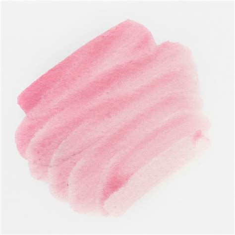 Pink Brush Stroke Watercolor Isolated On White Background Free Photo