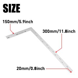 Right Angle Ruler L Shaped Framing Square Ruler Stainless Steel