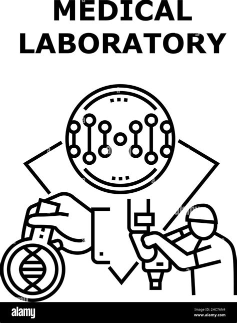 Medical Laboratory Concept Black Illustration Stock Vector Image And Art