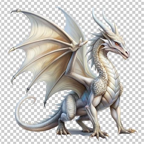 Premium Psd Dragon With Wings Sitting Transperant Background