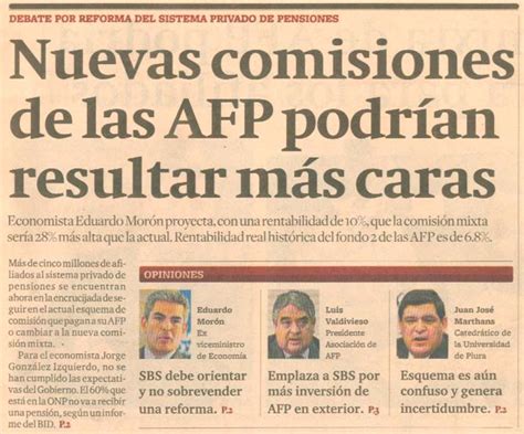 Nuevas Comisiones De Las Afp Podrían Resultar Más Caras Udep Hoy