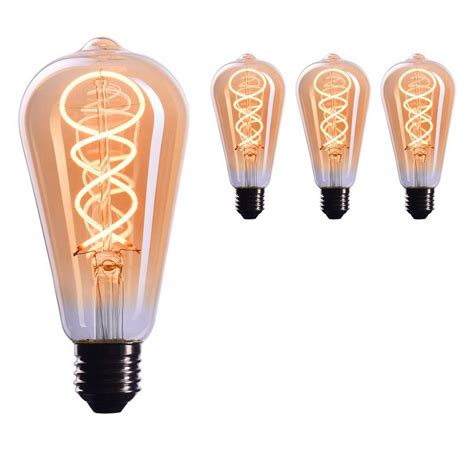 Crown Led 3x Smart Edison Retro Glühbirne E27 4w 1800k Warmweiß