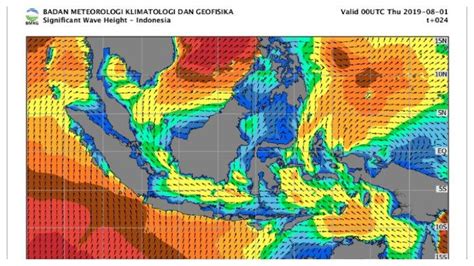 Peringatan Dini Gelombang Tinggi Perairan Indonesia Rabu