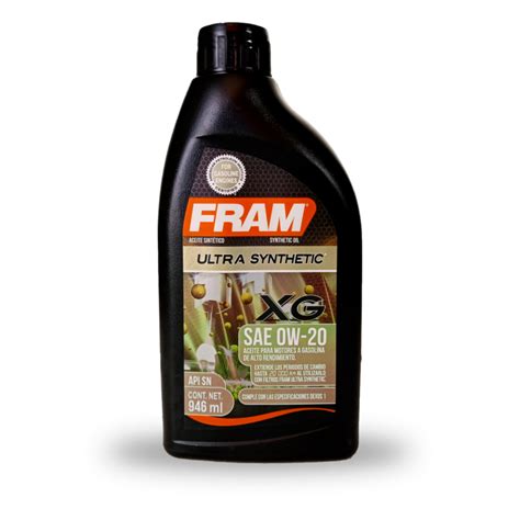 FRAM Ultra Synthetic Aceite Sintético 0w20 de 946ml ZALO Distribuidor