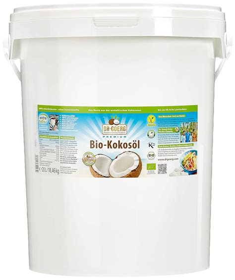 Dr Goerg Premium Bio Kokosöl 20 l Amazon de Lebensmittel Getränke