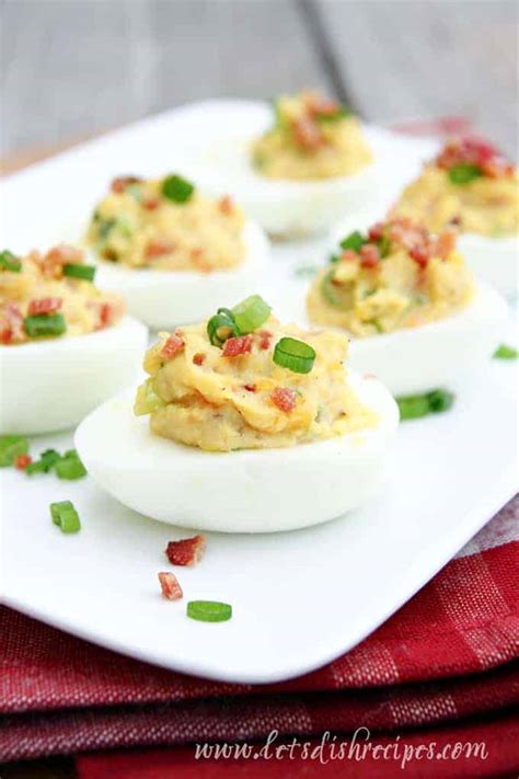 Bacon Deviled Eggs | Let's Dish Recipes