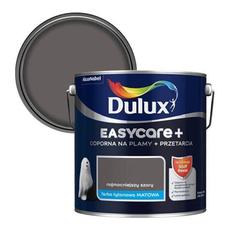 Farba Dulux EasyCare Najmocniejszy Szary 2 5 L Farby Kolorowe