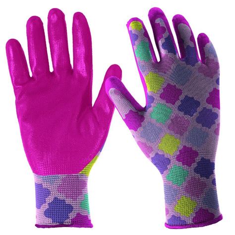 Digz Nitrile Dipped Youth Girls Fabric Gloves 7662 014 The Home Depot