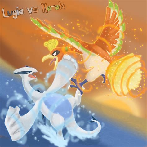 Lugia VS Ho-oh by Rindiny on DeviantArt