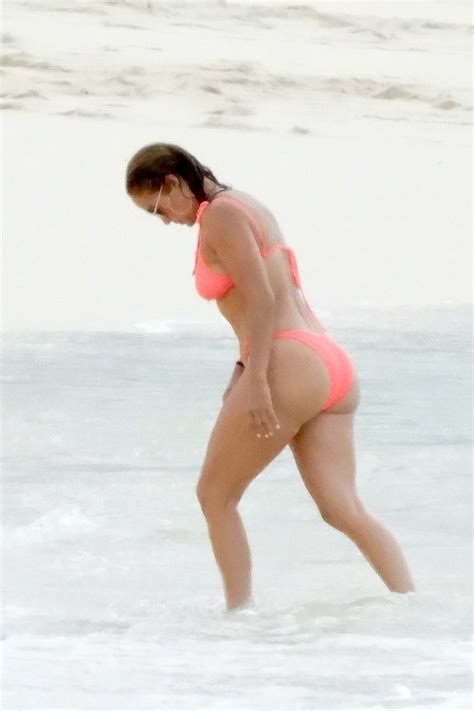 Jennifer Lopez Spotted In A Pink Bikini While Enjoying A Beach Day With Alex Rodriguez In Turks