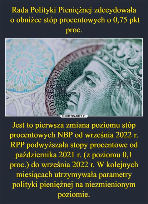 Rada Polityki Pieniężnej zdecydowała o obniżce stóp procentowych o 0 75