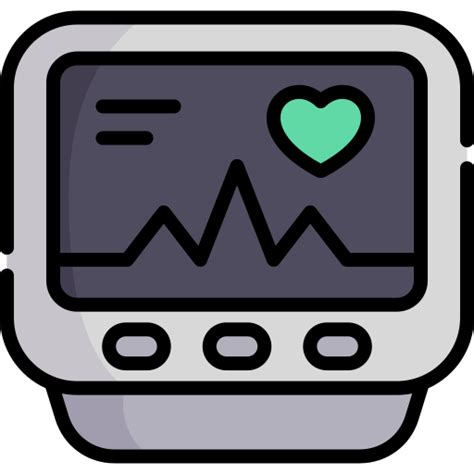 Heart Rate Monitor Kawaii Lineal Color Icon