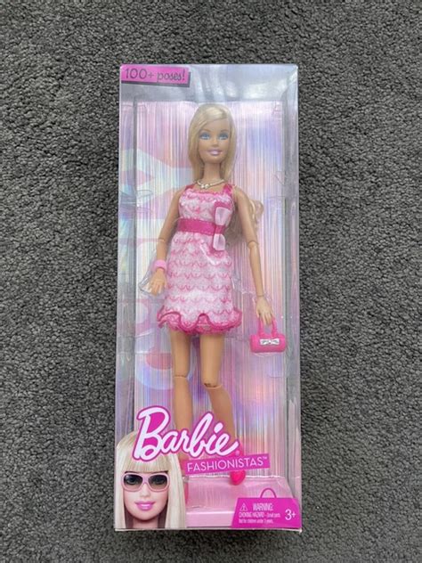 BARBIE FASHIONISTAS Articulated Blonde Doll Poses R NRFB PicClick AU