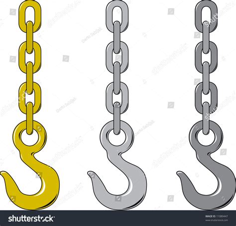 Vector Illustration Of Three Different Chain And Hook 11089447