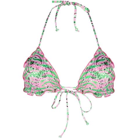 MC2 Saint Barth Top Bikini Con Stampa Paisley Rosa Stileo It