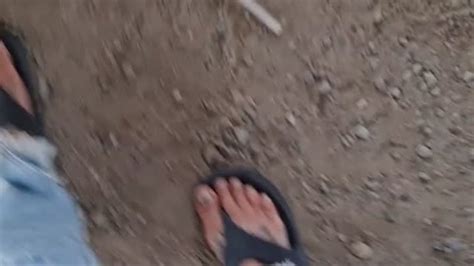 Giantess Unaware Footcrush What Did She Just Step On Latina Milf Walking In Flip Flops Crushing