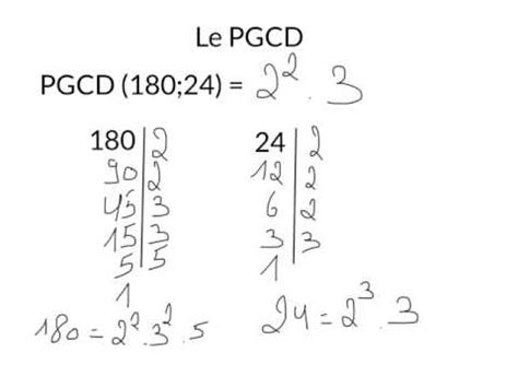 Multiples Diviseurs PPCM Et PGCD