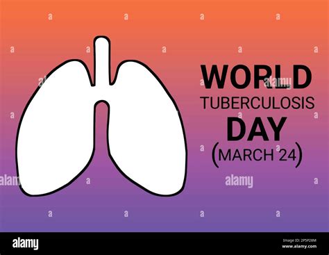 Día Mundial de la Tuberculosis Pulmones sobre fondo gradiente