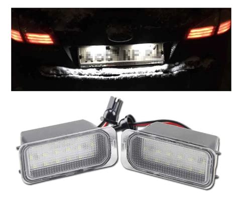 Plafoniera Targa Led Ford Focus MK2 Placchetta Completa Bianca 6000k