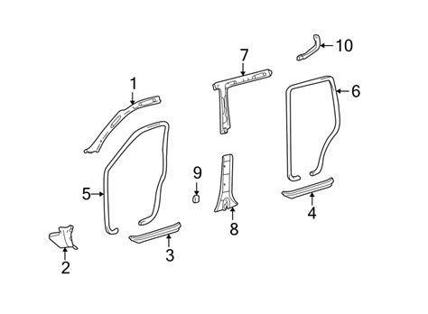 Toyota Land Cruiser Door Pillar Post Trim Set Upper Upper W O Head