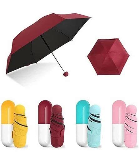 Manual 2 Fold Capsule Design Umbrella Multicolor At 210 Piece In Surat