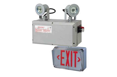 Larson Electronics Explosion Proof Led Emergency Bug Eyes Lighting System W Exit Sign C1d2