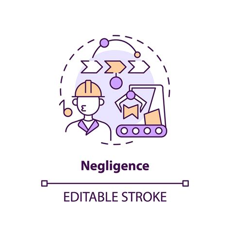 2d Editable Negligence Thin Line Icon Concept Isolated Vector Multicolor Illustration