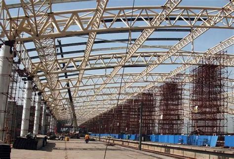 Steel Curved Roof Truss System For Exhibition Center Exhibition Hall