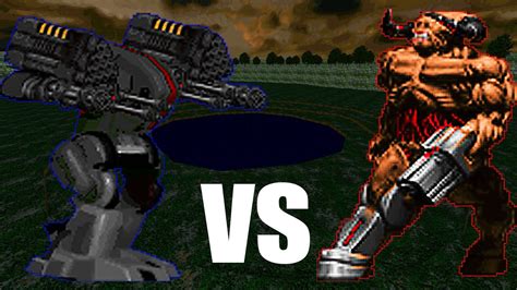 Zombie Mech Vs Cyberdemon Brutal Doom Monster Infighting Youtube