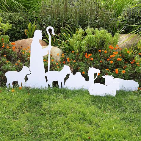 Zonon 4 Pcs Outdoor Nativity Scene For Yard Weatherproof Nativity Sets Nativity