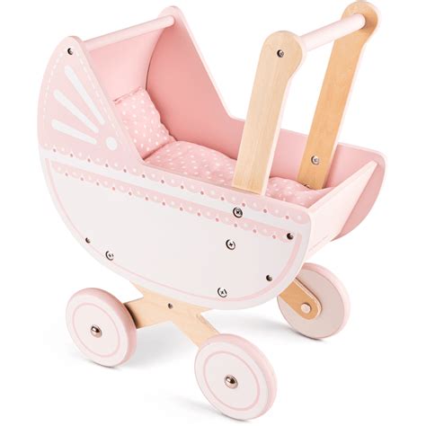 New Class Ic Toys Cochecito De Muñeca Rosa Con Juego De Cama Incluido