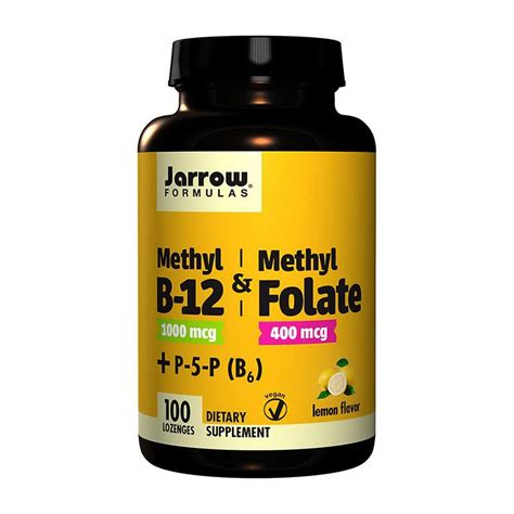 Вітамін Б12 Jarrow Formulas Methyl B12 & Methyl Folate plus P-5-P B6 ...