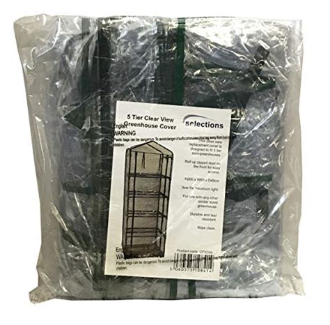 Selections 5 Tier Mini Greenhouse Clear View Replacement Cover ...