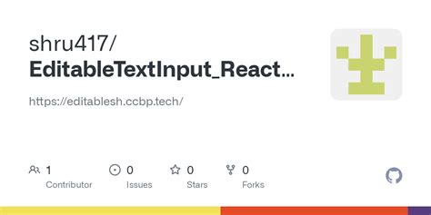 GitHub Shru417 EditableTextInput ReactJS Https Editablesh Ccbp Tech