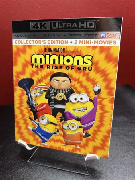 MINIONS THE RISE Of Gru 4K UHD Blu Ray Digital MINT Slipcover