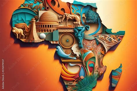 Africa Heritage Day African Continent Poster Generative AI