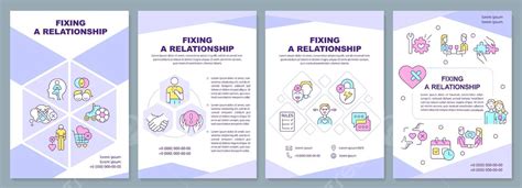 Fixing Relationship Brochure Template Banner Pamphlet Interpersonal Vector Banner Pamphlet