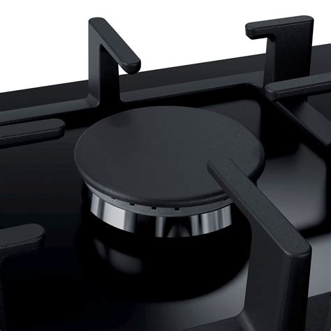 Bosch Serie 6 PPS9A6B90 90 cm Tempered Black Glass Gas Hob - Sinks-Taps.com