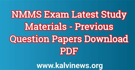 Nmms Ntse Trust Exam Previous Year Original Question Papers Latest